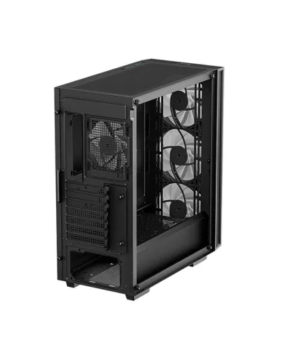 CARCASA DeepCool "MATREXX55", middle tower,gaming, fara sursa,suporta 8xfan,4xfan inclus, USB 3.1 gen1 x 1, USB-C, audio+mic,7 sloturi expansiune,negru "R-MATREXX55-BCAGA4-G-4" (timbru verde 0.32lei)