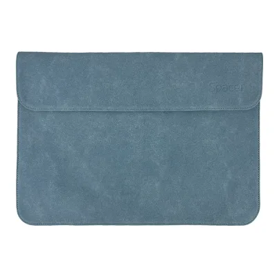 HUSA SPACER, pt. notebook slim de max 15.6", 1 compartiment, piele sintetica, albastru, "SPLS-COVER15-BL"