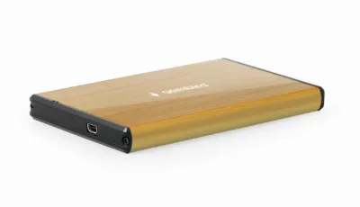 RACK extern GEMBIRD, pt HDD, 2.5 inch, S-ATA, interfata PC USB 3.0, aluminiu, auriu, "EE2-U3S-3-GL"  (timbru verde 0.8 lei)