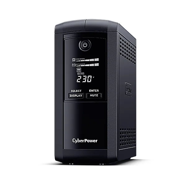 UPS CYBER POWER Line Int. cu manag,LCD,tower,700VA/390W,AVR,6xIEC C13,LCD,1x12V/7Ah,Backup 1- 8 min,incarcare 8h,USB,port RS232,combo RJ45,GreenP "VP700EILCD"(timbru verde 11 lei)