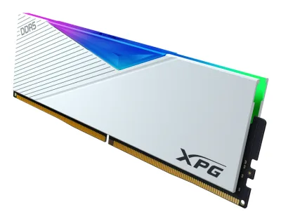 Memorie DDR Adata - gaming DDR5 32GB, frecventa 6400MHz, latenta CL32, 16GB x 2 module, radiator alb, iluminare RGB, XPG LANCER RGB "AX5U6400C3216G-DCLARWH"