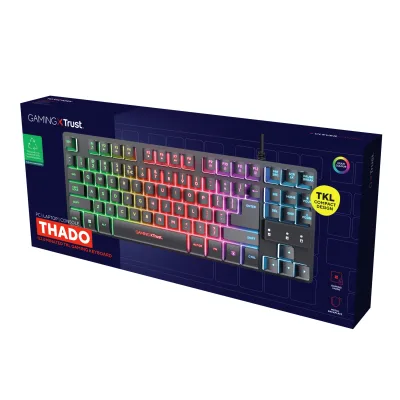 TRUST GXT833 THADO TKL KEYBOARD US "23698" (timbru verde 0.8 lei)