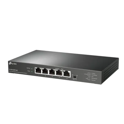 Switch TP-Link, 5-Port 2.5G Desktop Switch with 4-Port PoE++, IEEE 802.3af/at/bt, metalic "TL-SG105PP-M2" (timbru verde 2 lei)