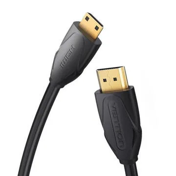 Cablu video Vention, HDMI(T) -miniHDMI(M), 1.5m, rezolutie maxima 4K la 30Hz, conectori auriti, cupru, dublu sens,invelis PVC, negru, "VAA-D02-B150" (timbru verde 0.18lei) - 6922794721029