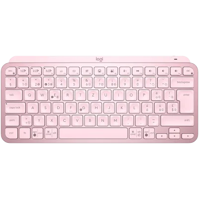LOGITECH MX Keys Mini Minimalist Wireless Illuminated Keyboard - ROSE - US INTL - 2.4GHZ/BT - INTNL LOGITECH, "920-010500" (timbru verde 0.8 lei)