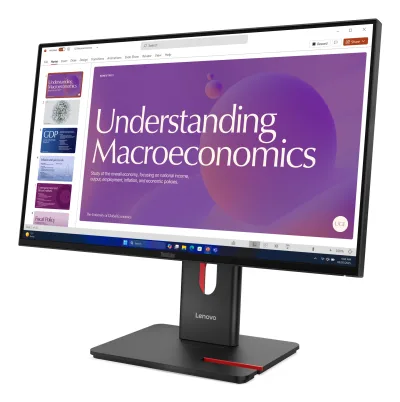 Lenovo Monitor ThinkVision T24D-40 23,8" IPS FHD 4ms 250cd 1500:1 120Hz DaisyChain HUB Speakers Tilt Swivel Lift Pivot "64B9GAT1EU" (timbru verde 7 lei)