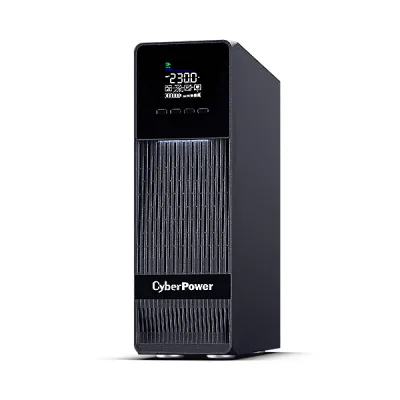 UPS CYBER POWER Online dubla conversie cu Sinusoida Pura, slim tower, 2000VA 1800W, 2xIEC C13 2xSchuko, 4x 12V/9Ah, USB,RS232, Slot SNMP, GreenP, seria OLS, "OLS2KECR" (timbru verde 11 lei)