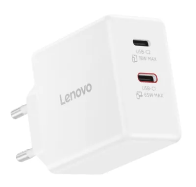 Lenovo Dual USB-C 65W GaN Power Adapter