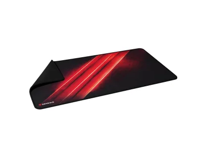 Mousepad Genesis Carbon 500 Maxi Flash, material cauciuc + textil, dimensiuni 900x450x2.5 mm, negru/rosu