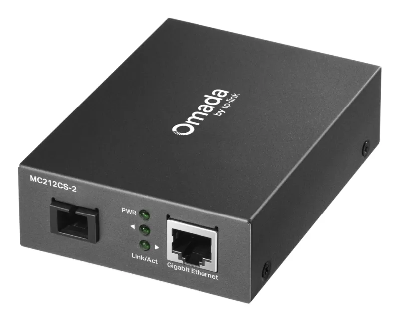 MEDIA CONVERTOR TP-LINK RJ45 1000M, 1× Gigabit SC/UPC Fiber Port, pana la 2Km, montabil in sasiu "MC212CS-2"