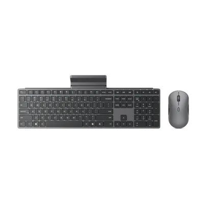 Kit wireless tastatura si mouse Lenovo 700 Modern, taste numerice, gri inchis