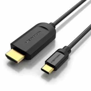 Cablu video Vention, HDMI(T) la USB-C (T), 1m, rezolutie 4K la 30Hz, PVC, negru, "CGUBF" (timbru verde 0.08 lei) - 6922794742055