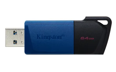 64GB USB3.2 Gen 1 DataTraveler Exodia M (Black + Blue) - 2 Pieces, "DTXM/64GB-2P" (timbru verde 0.03 lei)