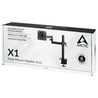 Suport monitor Arctic ARCTIC X1 - Single Monitor Arm in black colour "AEMNT00061A"