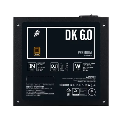 Sursa 1STPLAYER DK PREMIUM PS-600AX, 80+ Bronze, 600W