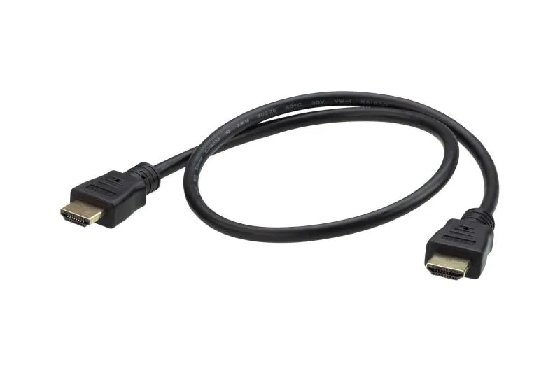 Cablu ATEN 2L-7DA6H. Lungime cablu: 0,6 m, Conector 1: HDMI Tip A (Standard), Conector 1 gen: Tată, Conector 2: HDMI Tip A (Standard), Conector 2 genuri: Tată, Placare contacte conectori: De aur, 3D, Culoarea produsului: Negru