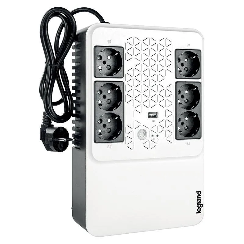 UPS Legrand MULTIPLUG 600, 360W, USB, Compact