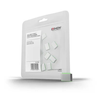 Lindy USB C Port Blockers, 10 bucati, material ABS, Green