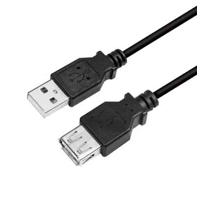 CABLU USB LOGILINK prelungitor, USB 2.0 (T) la USB 2.0 (M), 3m, negru, "CU0011B" (timbru verde 0.18 lei)