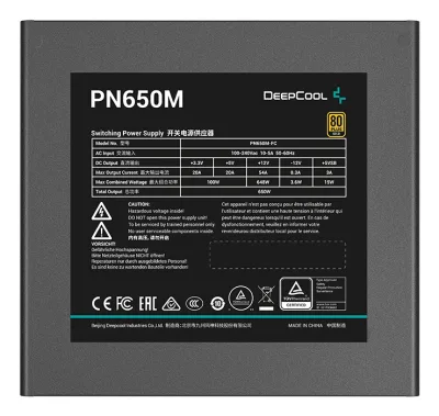 SURSA Gamer Storm by DeepCool PN650-M, 650W,  certificare 80 Plus Gold, modulara, PFC activ, DC to DC,  fan 120mm, negru, "R-PN650M-FC0B-JGEU" (timbru verde 2 lei)