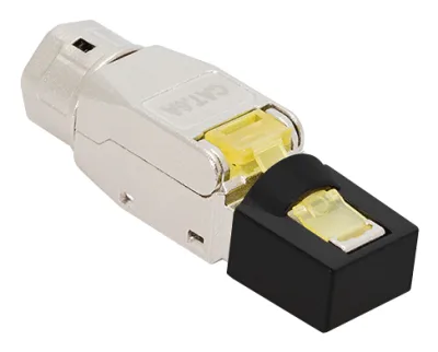 MUFA RJ-45 LOGILINK pt. cablu FTP, SFTP, Cat6a/Cat7/Cat8, RJ-45 (T), ecranat, plastic cu metal, extra scurta, 1 buc, "MP0085"