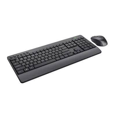 Kit Wireless tastatura si mouse TRUST Trezo, taste numerice, negru