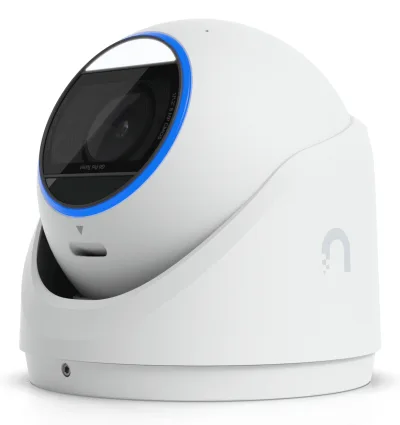 Ubiquiti UVC-G6-Pro-Turret-W All-weather tamper-resistant 4K PoE+ camera with a Multi-TOPS AI engine, 2.36x optical zoom, and a large 1/1.2" CMOS sensor "UVC-G6-PRO-TURRET-W" (timbru verde 0.8 lei)