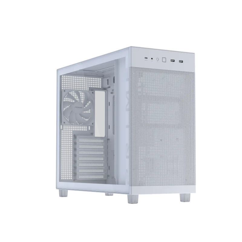 Carcasa ASUS PRIME AP303 TG White, Mid Tower, White