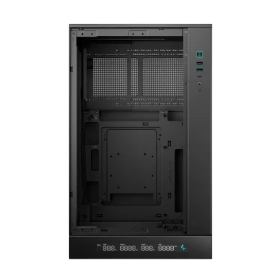 CARCASA DeepCool "CH270 DIGITAL", mini tower, gaming, fara sursa, suporta 6xfan, USB Type-C x 1, USB 3.2 gen 1 x 2, audio+mic, 4 sloturi expansiune, alb, "R-CH270-BKNDM0-G-1"