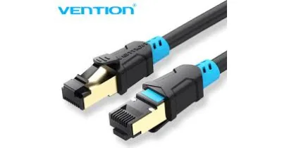 Patch cord SFTP Vention, Cat. 6, RJ-45 (T) la RJ-45 (T), 15m, 27AWG, cupru, negru, "VAP-A06-B1500" (timbru verde 0.18 lei) - 6922794729414