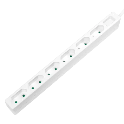 PRELUNGITOR LOGILINK, Euro skt x 6, cablu 3G 1.0mm2, 230 V/7.5 A, 50 Hz, max. 1700 W, IP20, 1.5m, alb, "LPS231" (timbru verde 0.8 lei)