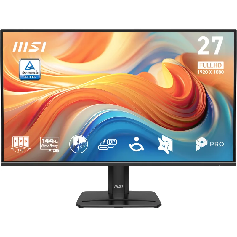 Monitor MSI PRO MP272 E14C, IPS, 27", Full HD, 1920 x 1080, HDMI, AMD FreeSync, Boxe, 144Hz, 1 ms, Negru "PRO MP272 E14C" (timbru verde 7 lei)
