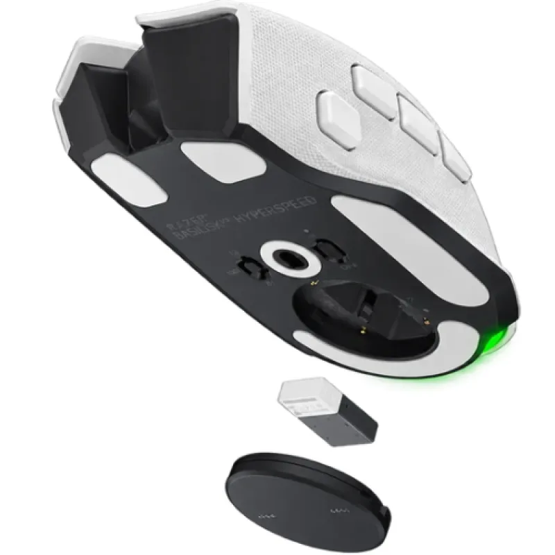 Mouse Gaming Wireless Razer Basilisk V4 Hyperspeed, 33000 dpi, Alb
