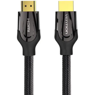 Cablu video Vention,HDMI(T) la HDMI(T),1m, rez max 4K 60Hz/1080p 60Hz,conectori auriti,cupru placat cu argint,invelis PVC si nylon braided,negru,"VAA-B05-B100" (timbru verde 0.18lei)- 6922794718692