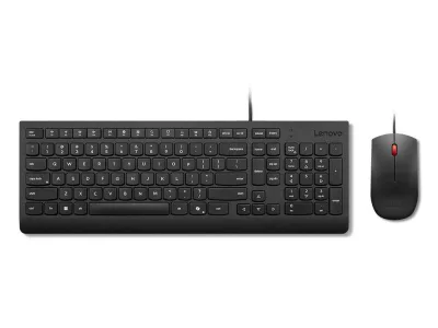 Mouse LENOVO Essential Wired Combo, 1600 dpi, Negru
