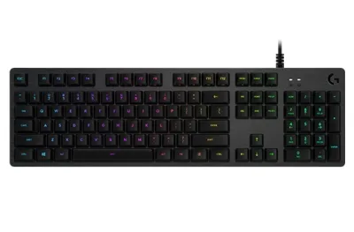LOGITECH G512 Carbon RGB Mechanical Gaming Keyboard, GX Blue - CARBON - US INTL - USB - INTNL - G512 CLICKY (timbru verde 0.8 lei)