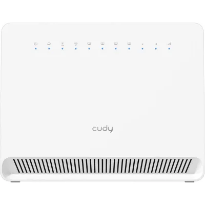 CUDY Router WiFi AC1200 4G LTE Cat 6 Gigabit, 4x porturi RJ45 10/100/1000M, Sloturi Dual Nano SIM, Chipset Qualcomm,build-in 4G LTE modem, 300Mbps la 2.4GHz + 867Mbps la 5GHz, Zerotier/Wireguard/OpenVPN/IPSec/L2TP/PPTP VPN, DNS Cloudflare/Google/Quad9,