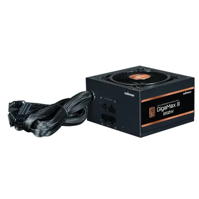 SURSA Zalman "GV3", 850W, certificare 80 Plus Bronze, non-modular, fan 120mm, negru, "ZM850-GV3" (timbru verde 2 lei)