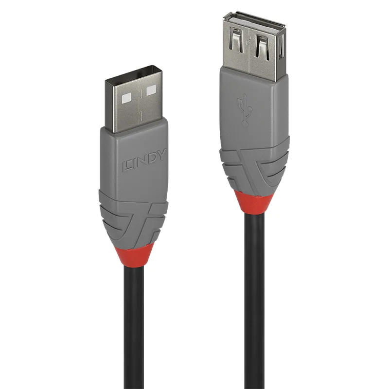 Cablu Lindy 0.5m USB 2.0 Type A Ext Anth, "LY-36701" (timbru verde 0.08 lei)