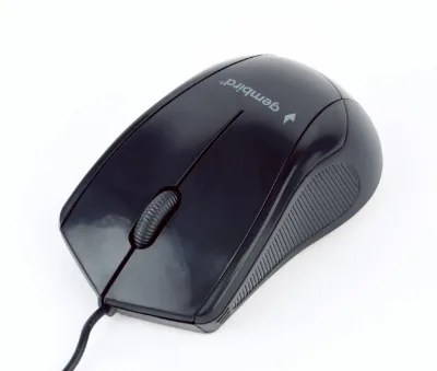 MOUSE GEMBIRD, PC sau NB, cu fir, USB, optic, 1000 dpi, butoane/scroll 3/1, , negru, "MUS-3B-02" (timbru verde 0.18 lei)