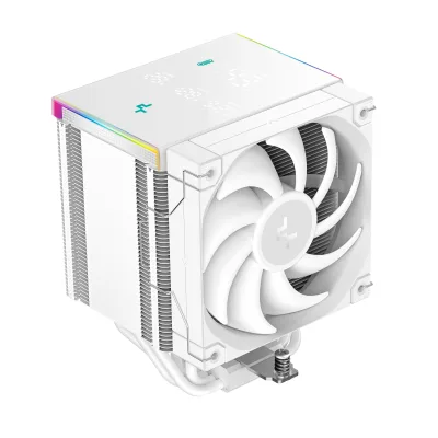 COOLER DeepCool "AK500 DIGITAL PRO WH" skt. Intel si AMD, racire cu aer, vent. 120mm, 500 - 1750 rpm, 5 heatpipes, inaltime 162mm, afisaj digital,"R-AK500-WHAPMN-G"  (timbru verde 0.8 lei)
