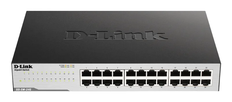 SWITCH D-LINK 24 porturi Gigabit, carcasa metal, "GO-SW-24G" (timbru verde 2 lei)
