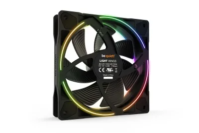 Ventilator be quiet! "LIGHT WINGS"120mm 1700 rpm, Rifle bearing, 4-pin PWM, ARGB LED, "BL072" (timbru verde 0.54 lei)