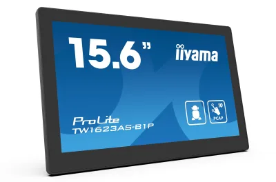 IIYAMA Monitor Android 24/7 TW1623AS-B1P 15.6" Full HD PCAP 10pt touch screen with POE  1920 x 1080 16:9 450 cd/m2 30ms projective capacitive Android 13 BT "TW1623AS-B1P" (timbru verde 7 lei)