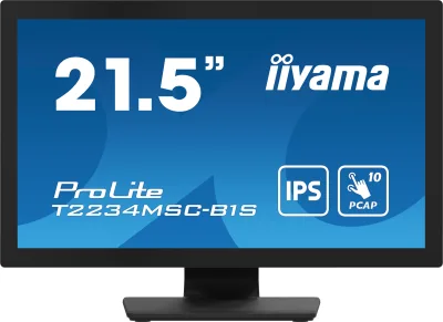 IIYAMA Monitor LED T2234MSC-B1S 22" Full HD 10pt touchscreen featuring IPS 350 cd/m2 1000:1 8ms projective capacitive VGA HDMI DP "T2234MSC-B1S" (timbru verde 7 lei)