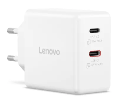 Lenovo Dual USB-C 65W GaN Power Adapter
