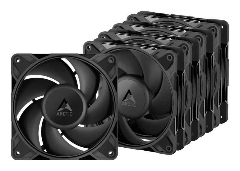 Set 5 ventilatoare Arctic "P12 Pro PST", 120mm, 600 - 3000 RPM, , 77 cfm, 4pin PWM, negru, "ACFAN00307A" (timbru verde 0.9lei) - 4895265000094