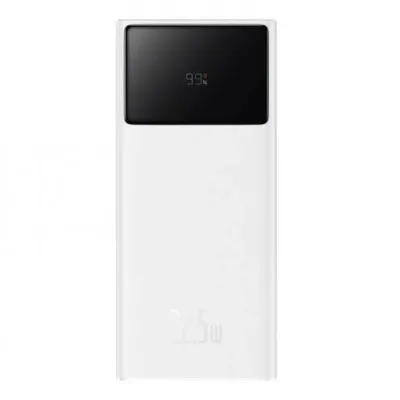 POWER BANK Baseus Star-Lord Digital Display, 30000mAh, 22.5W, 2 x USB; 1 x USB Type-C, digital display pt. status baterie, total 3A, alb, "PPXJ080102" (timbru verde 0.98 lei) - 6932172620721