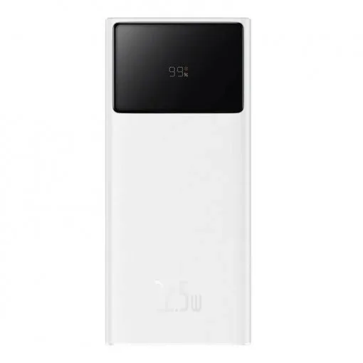 POWER BANK Baseus Star-Lord Digital Display, 30000mAh, 22.5W, 2 x USB; 1 x USB Type-C, digital display pt. status baterie, total 3A, alb, "PPXJ080102" (timbru verde 0.98 lei) - 6932172620721