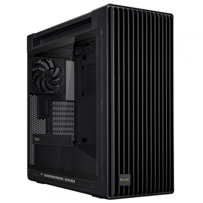 CARCASE Asus PROART PA602 TG ARGB BLACK EATX MID TOWER, Expansion Slots 8, 3 (additional vertical), Pre installed fans (front) 2x 200mm (rear) 1x 140mm "PROART PA602 TG ARGB BLACK"